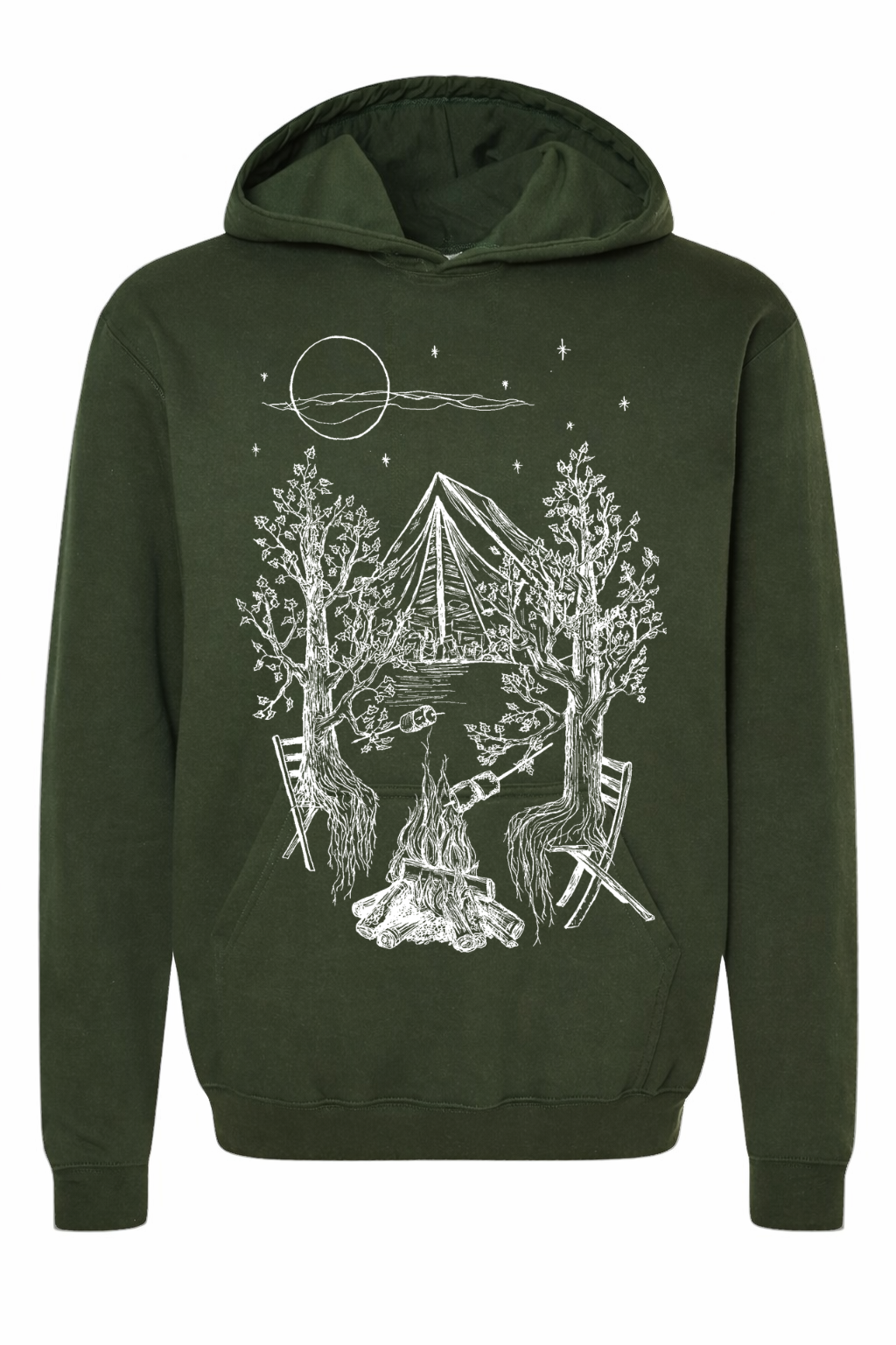 Trees Camping Unisex Fleece Hoodie