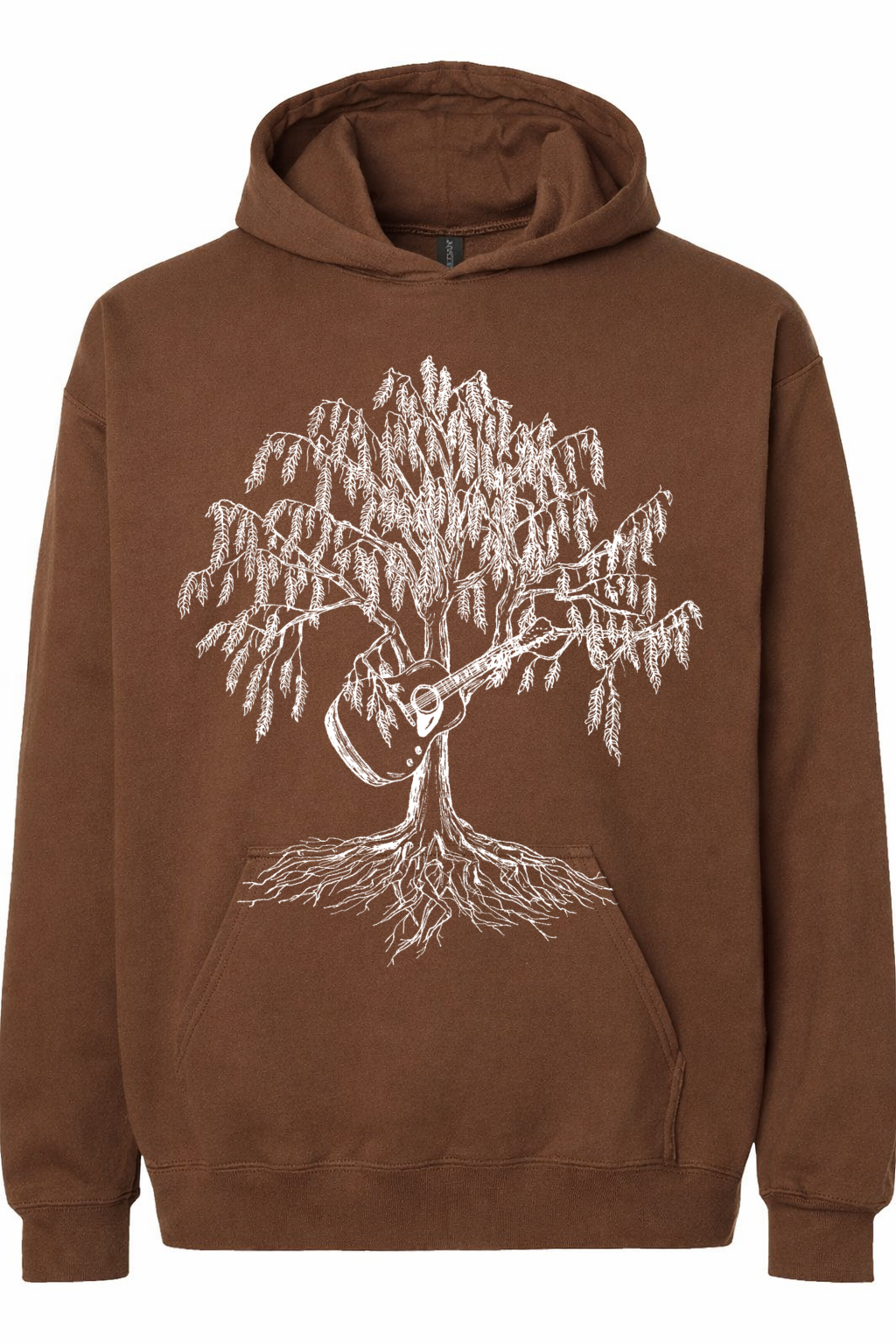 Weeping Willow Tree Guitar Unisex Fleece Hoodie