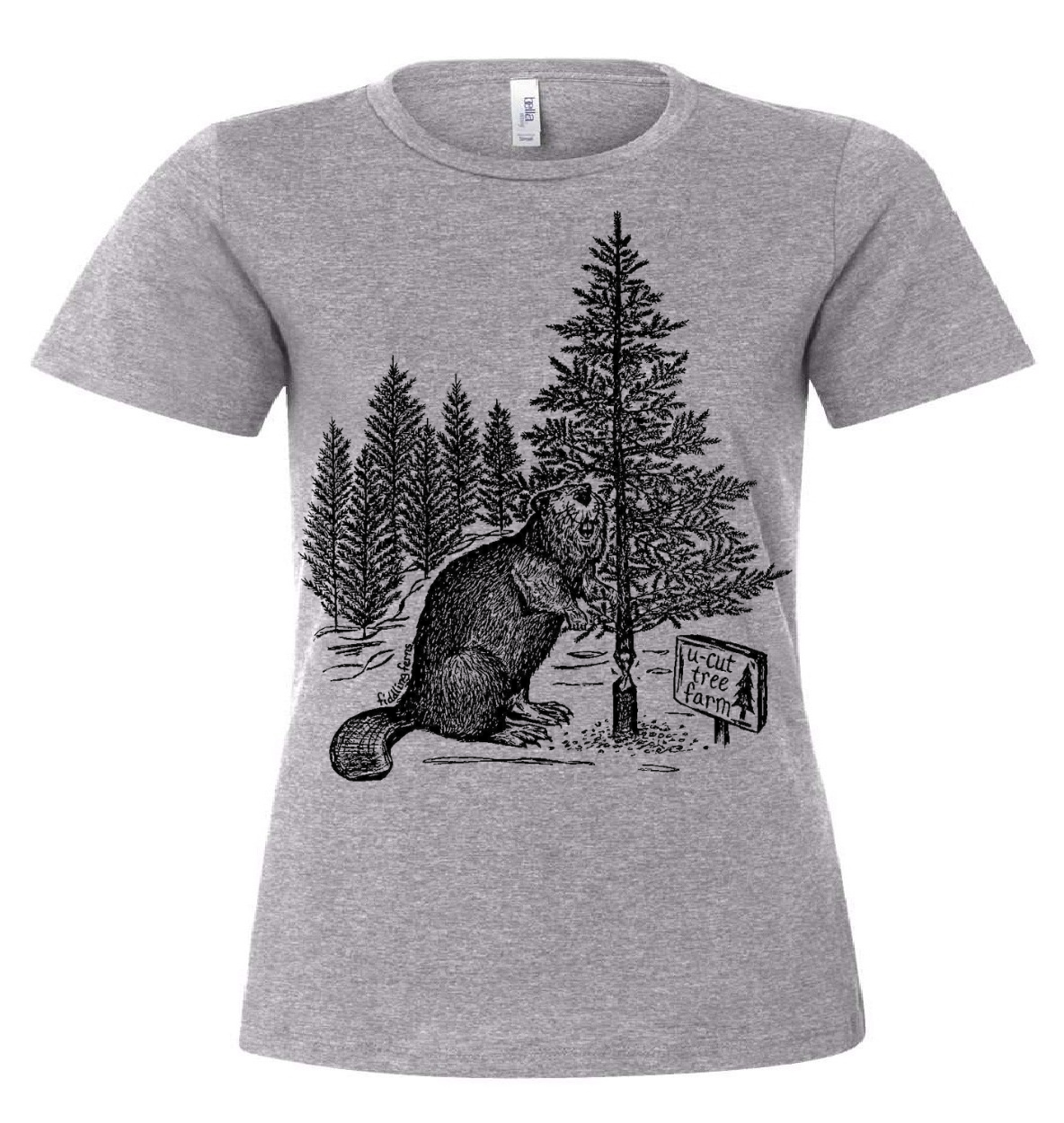 Beaver at a U Cut Tree Farm Ladies Loose Fit T Shirt