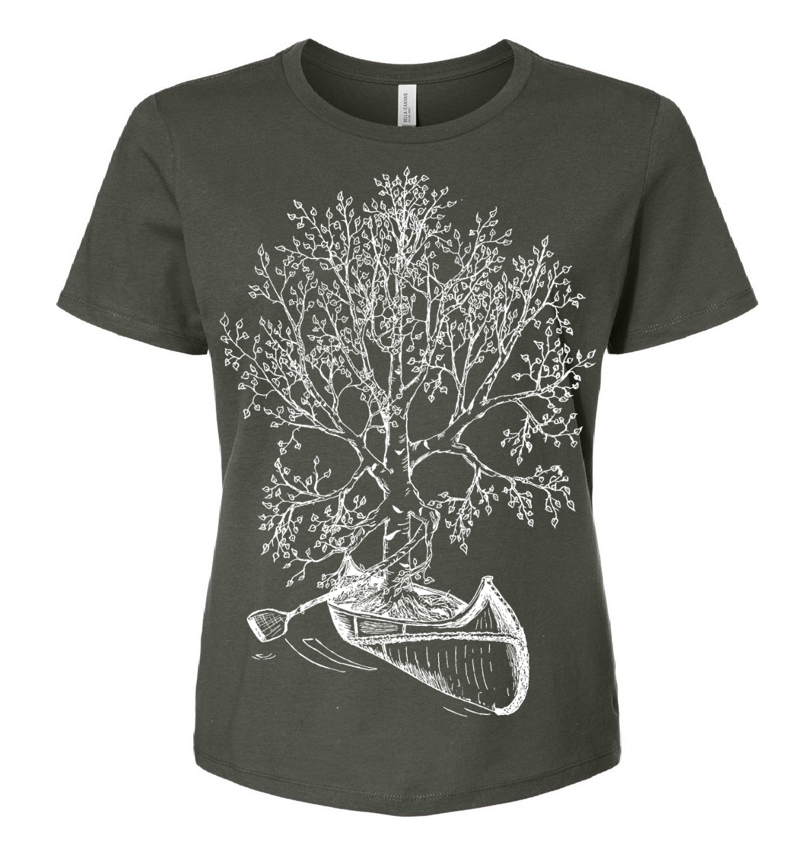Birch Tree in a Canoe Ladies Loose Fit T Shirt