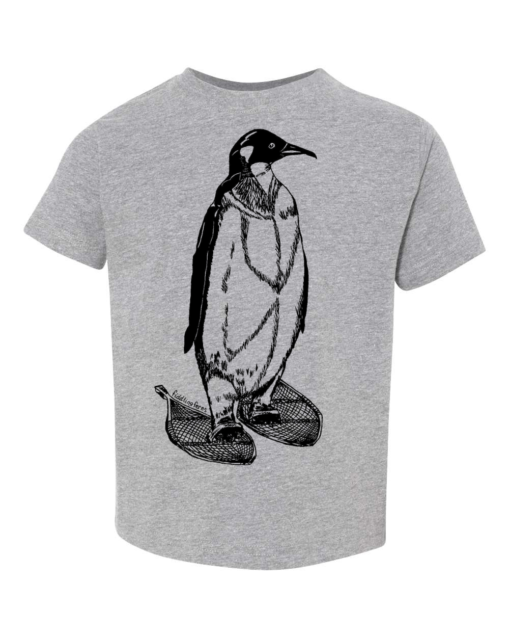 Penguin on Snowshoes Toddler Tee