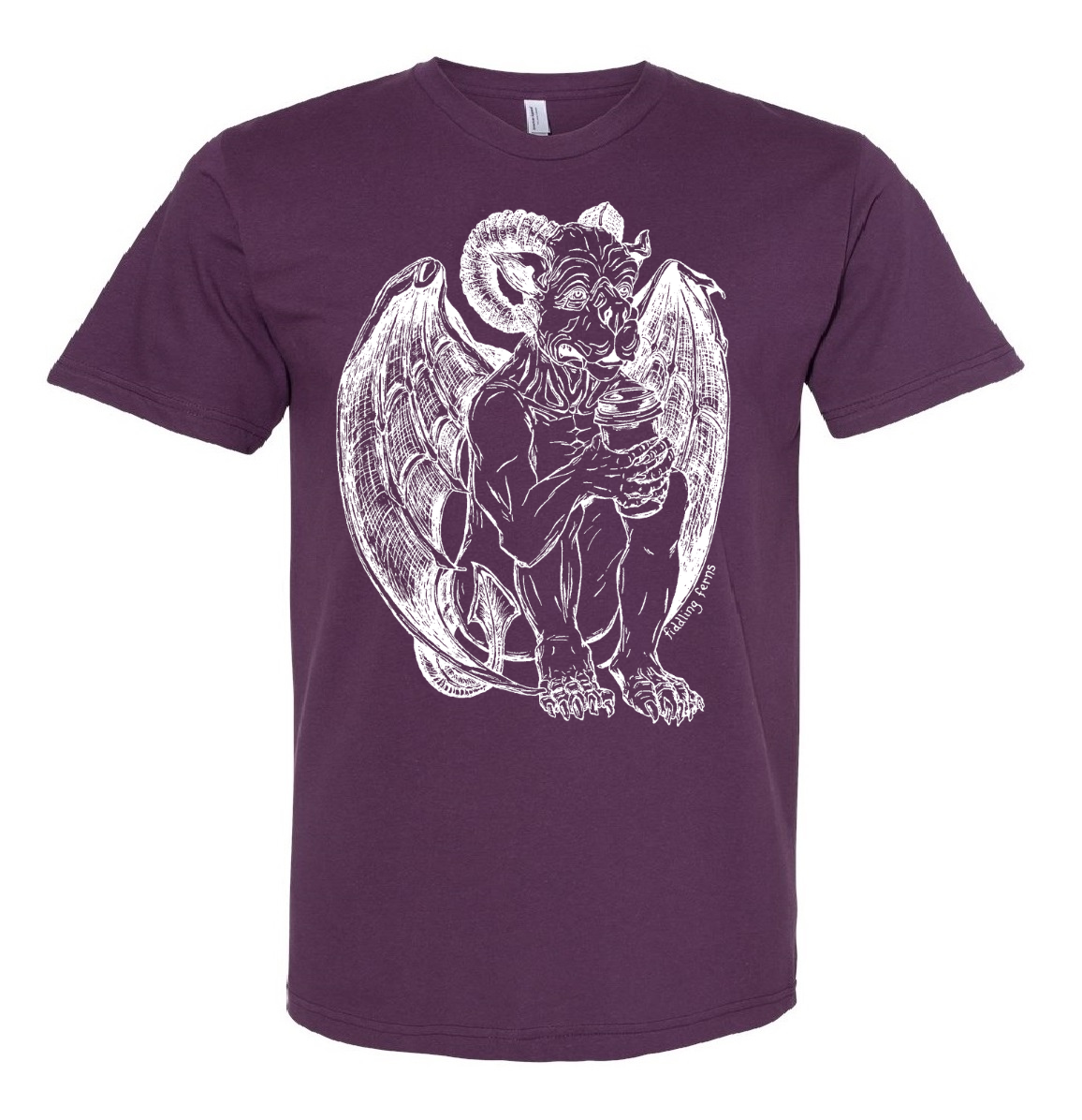 Gargoyle Drinking Coffee Unisex T Shirt