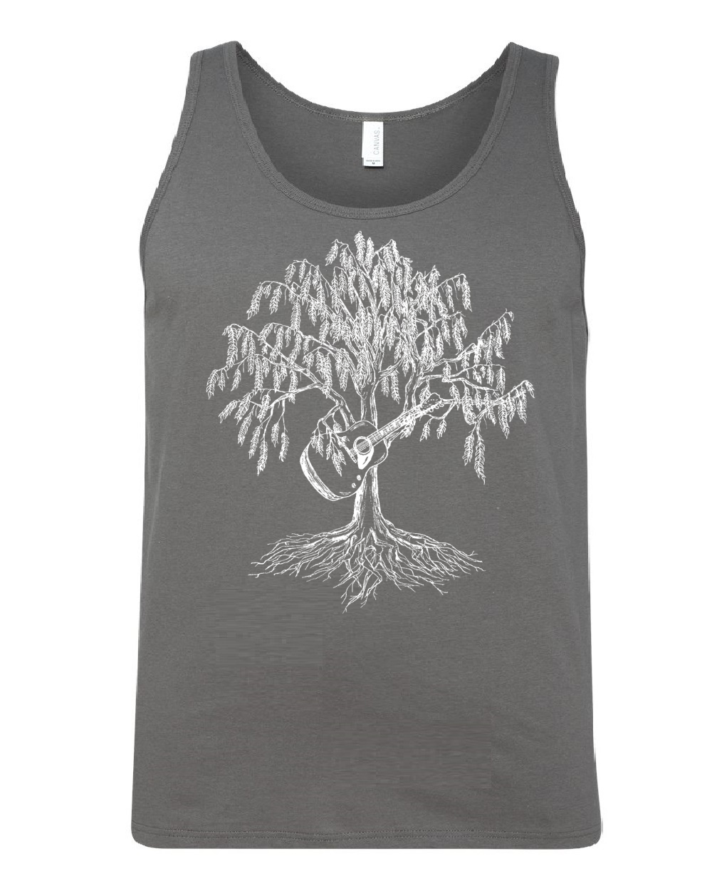 Weeping Willow Playing Guitar Unisex Tank Top