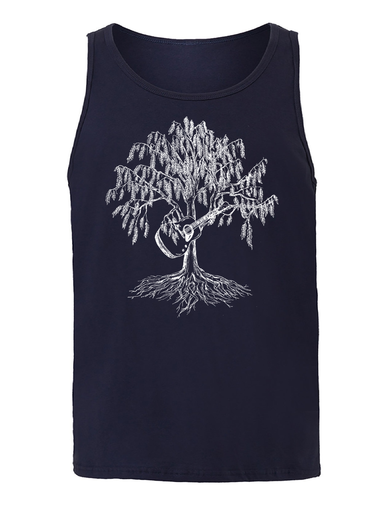 Weeping Willow Playing Guitar Unisex Tank Top