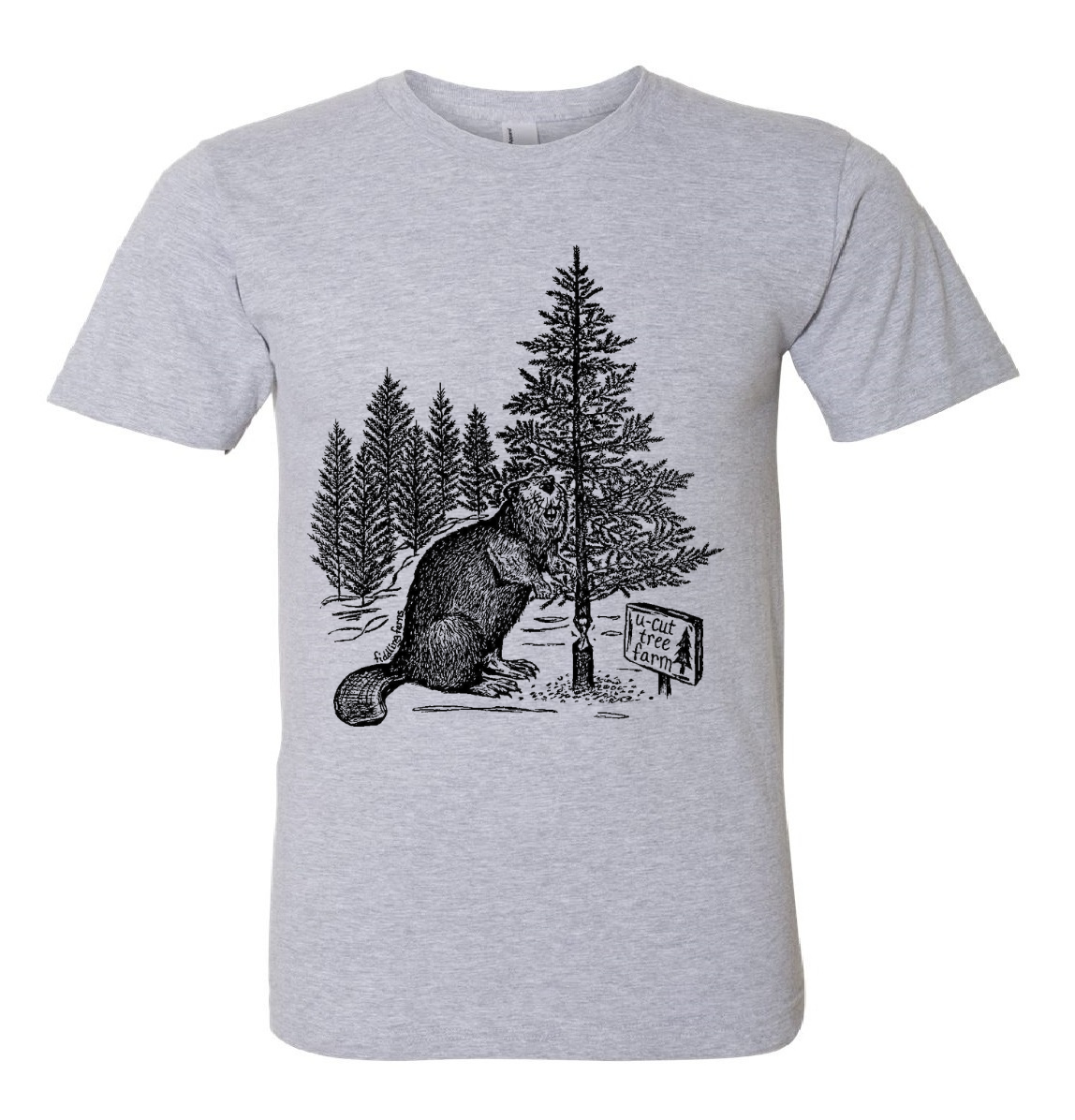 Beaver at a U Cut Tree Farm Unisex T Shirt