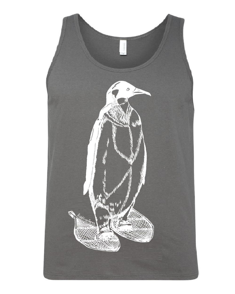 Penguin on Snowshoes Unisex Tank Top