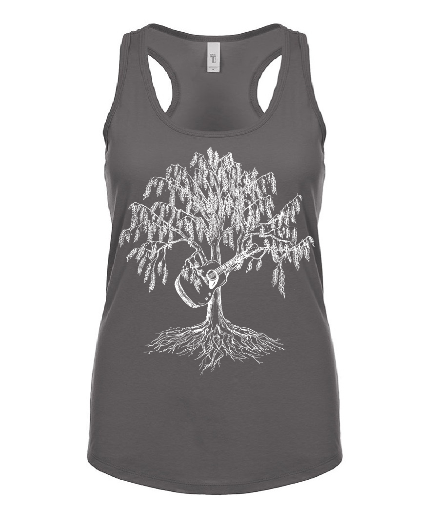 Weeping Willow Guitar Ladies Tank Top