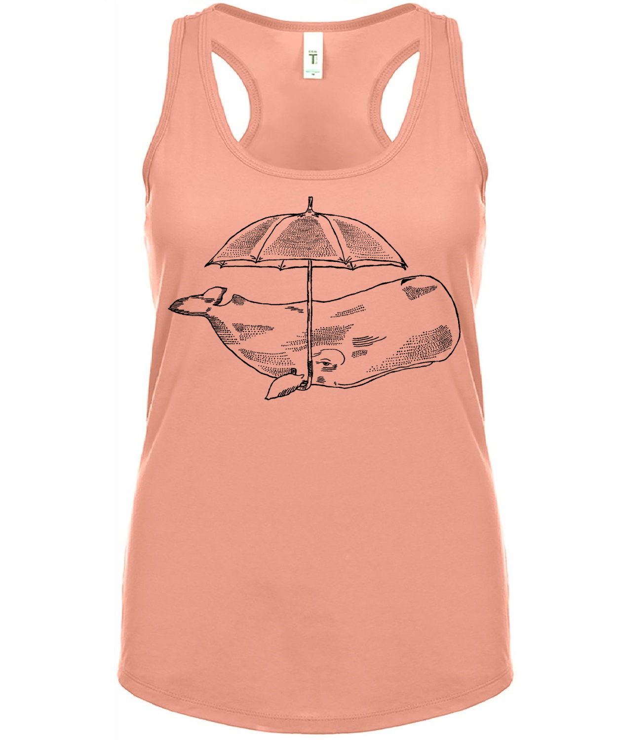 Whale with an Umbrella Ladies Tank Top