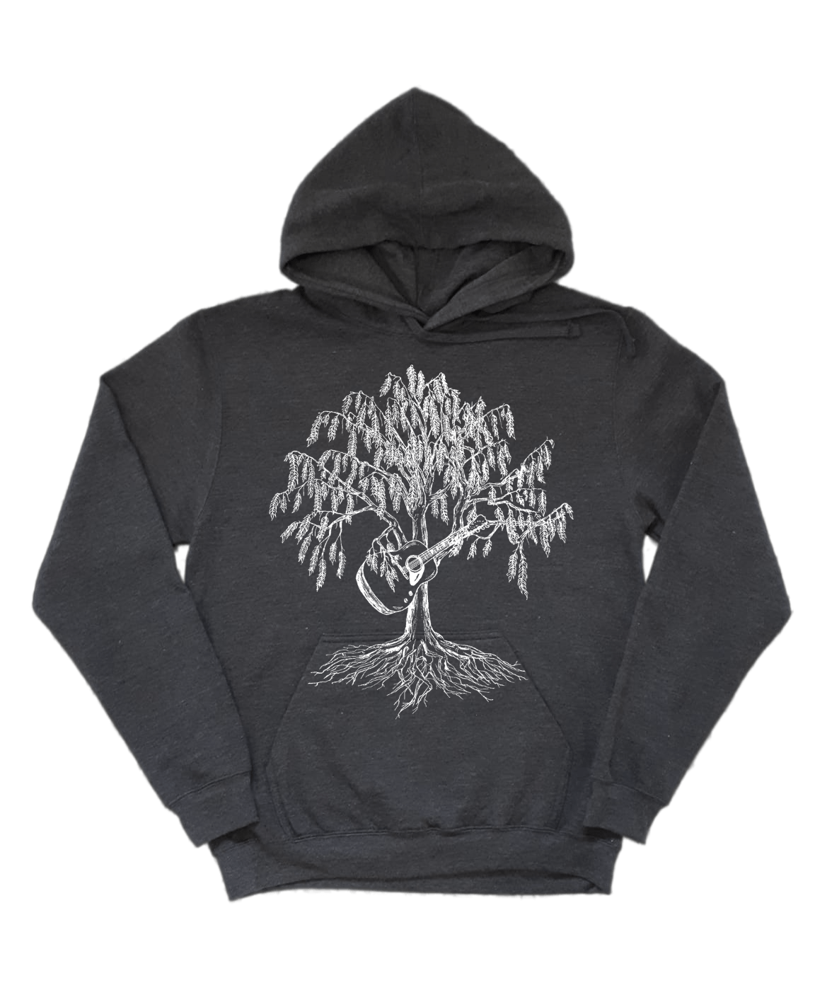 Weeping Willow Tree Guitar Unisex Fleece Hoodie