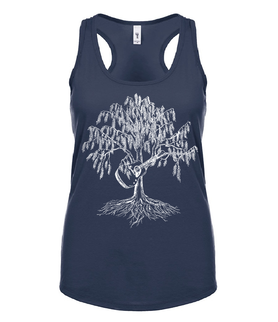 Weeping Willow Guitar Ladies Tank Top