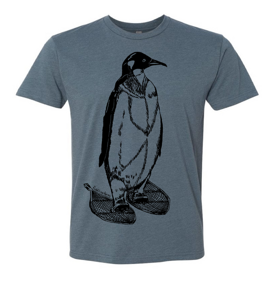 Penguin on Snowshoes Unisex T Shirt