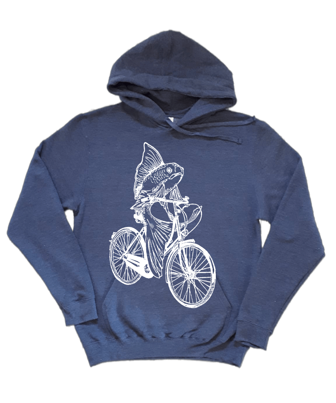 Fish on a Bicycle Unisex Fleece Hoodie