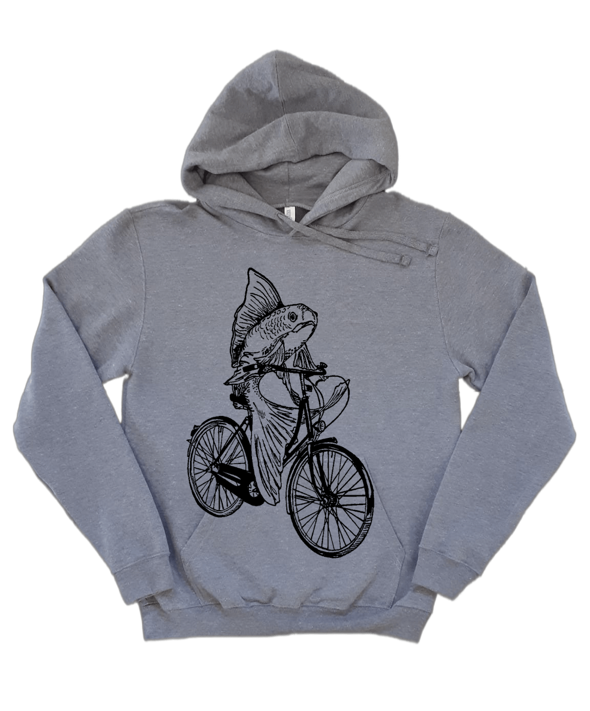 Fish on a Bicycle Unisex Fleece Hoodie