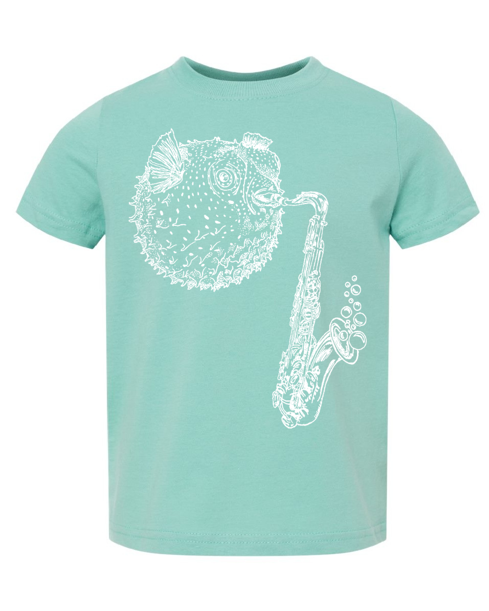 Blowfish Playing Saxophone Toddler Tee