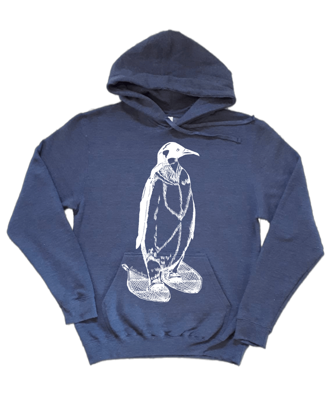 Penguin on Snowshoes Unisex Fleece Hoodie