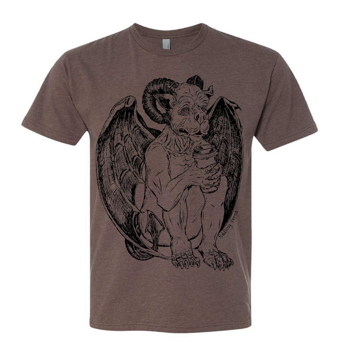 Gargoyle Drinking Coffee Unisex T Shirt
