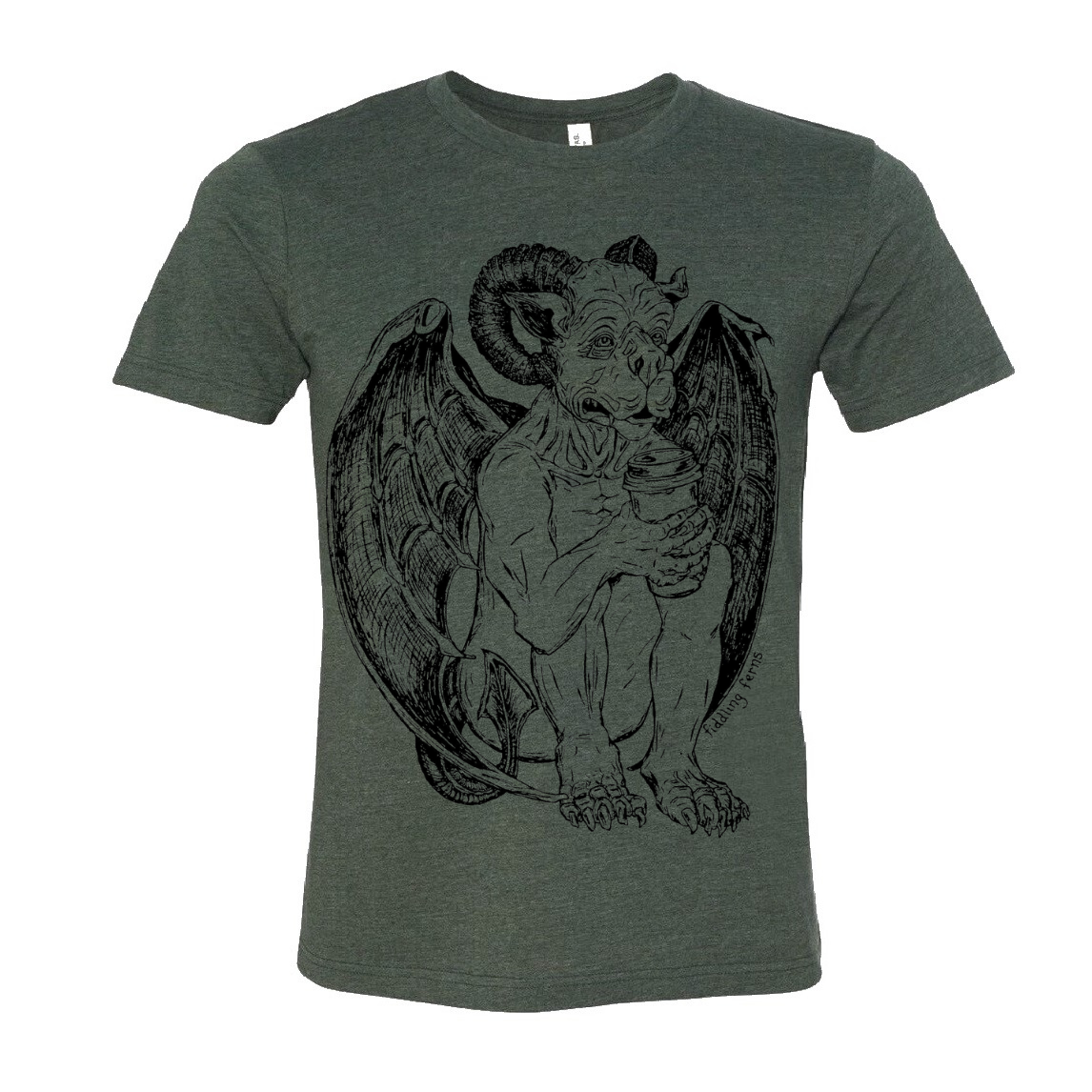 Gargoyle Drinking Coffee Unisex T Shirt