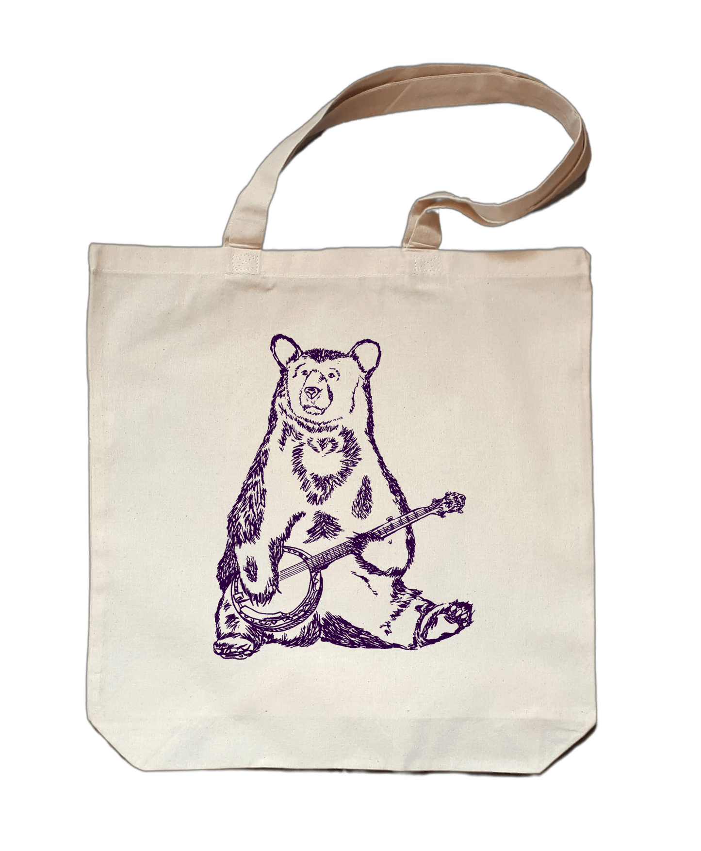Banjo Bear Small Cotton Tote