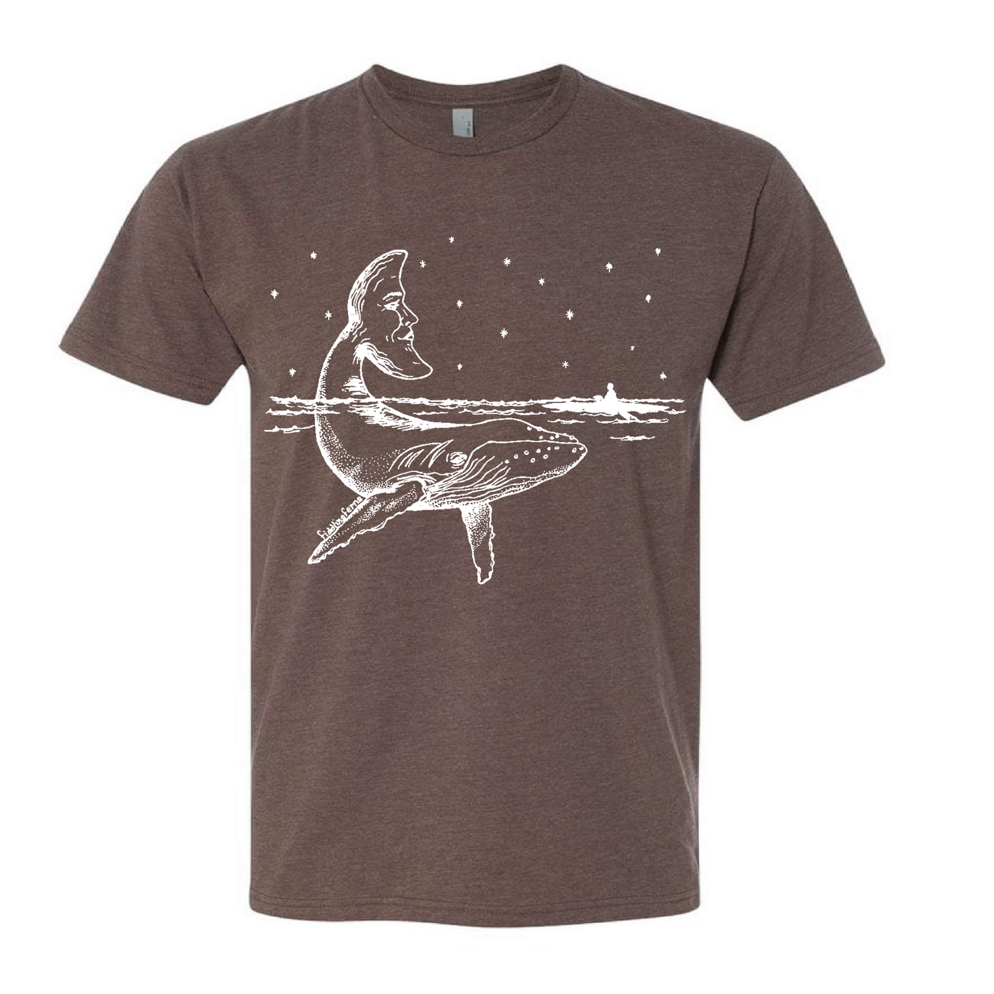 Whale with a Moon Tail Unisex T Shirt