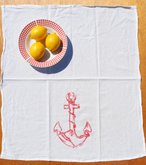 Classic Anchor Flour Sack Tea Towel