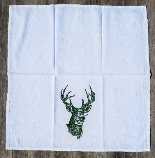 Handsome Buck with Glasses Flour Sack Tea Towel