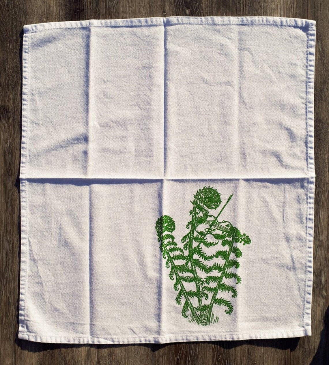 Set of 4 Fiddling Fiddleheads Cotton Napkins