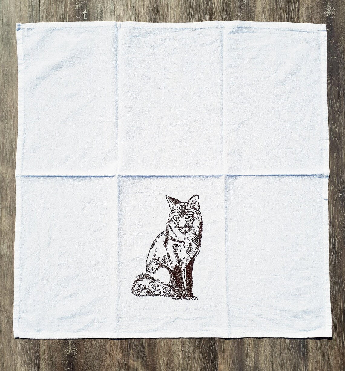 Classic Fox Flour Sack Tea Towel