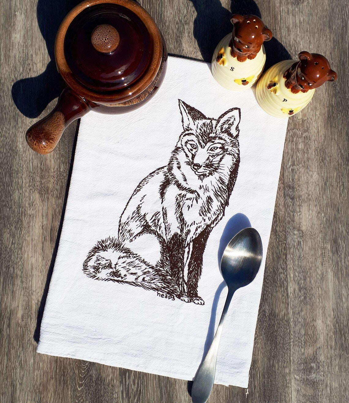 Classic Fox Flour Sack Tea Towel