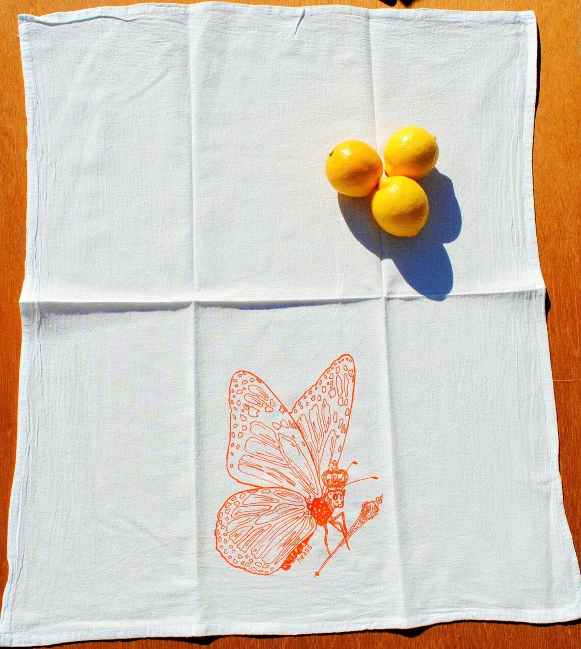The Reigning Monarch Butterfly Flour Sack Tea Towel