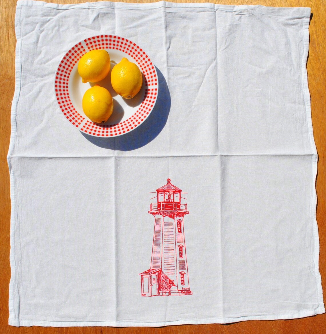 Classic Lighthouse Flour Sack Tea Towel