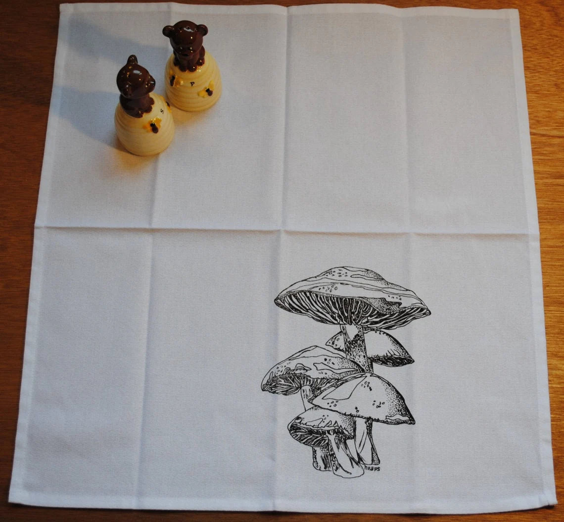 Set of 4 Mushrooms Cotton Napkins