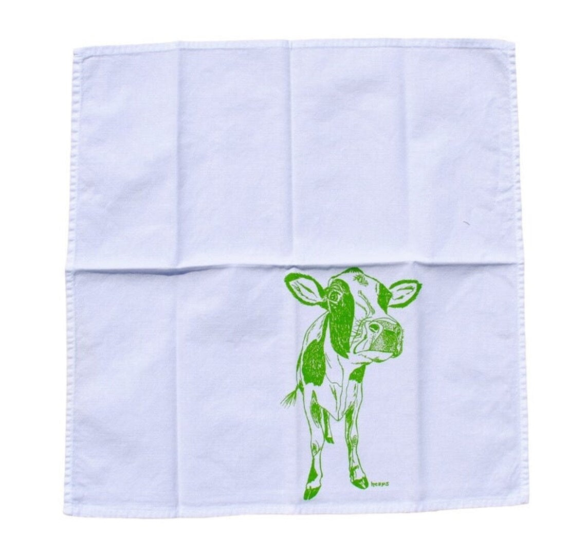 Set of 4 Farm Animal Napkins Bright