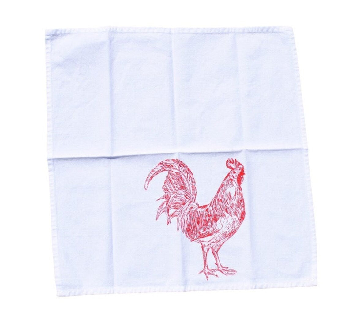 Set of 4 Farm Animal Napkins Bright