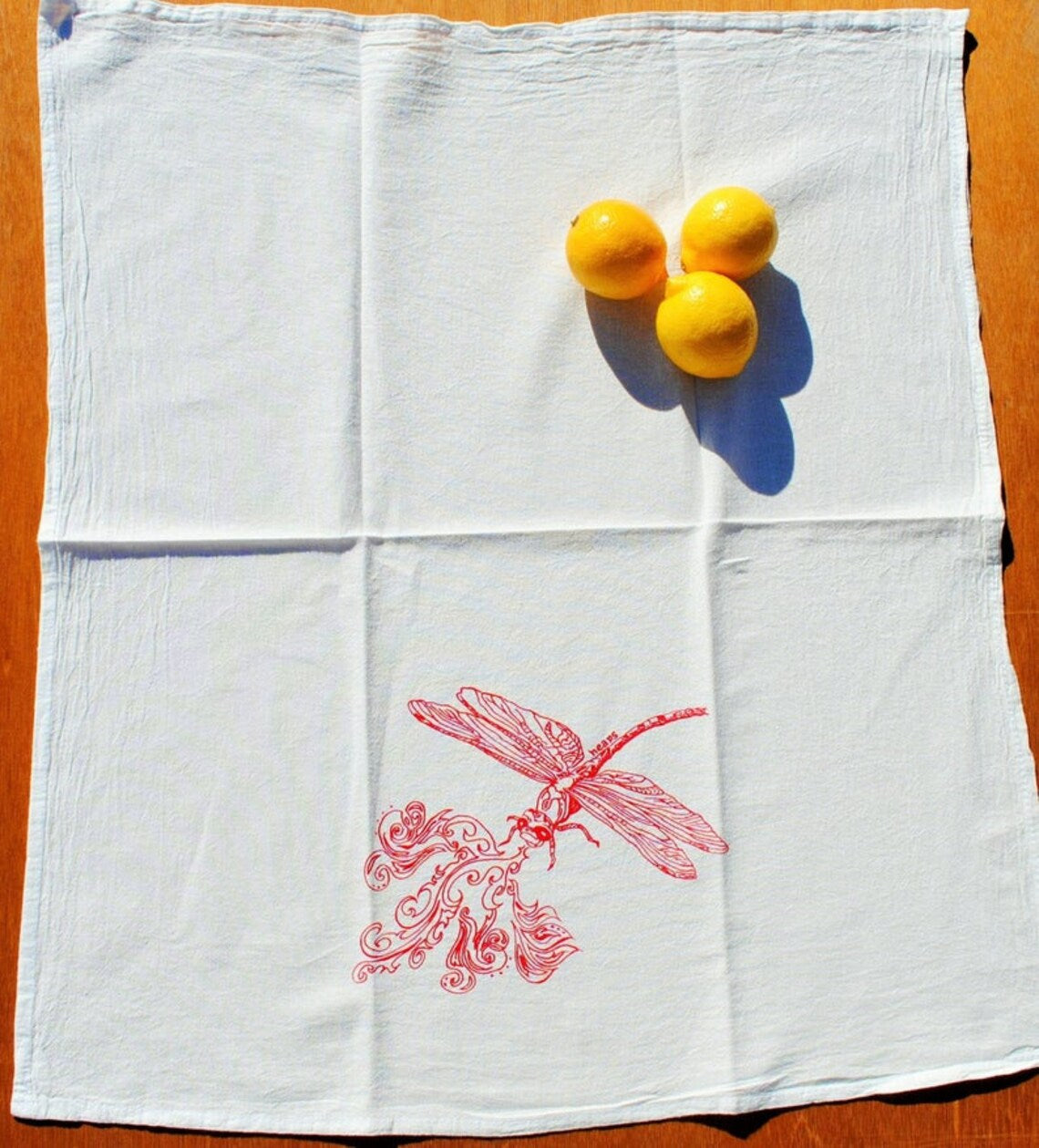 Fire Breathing Dragonfly Flour Sack Tea Towel