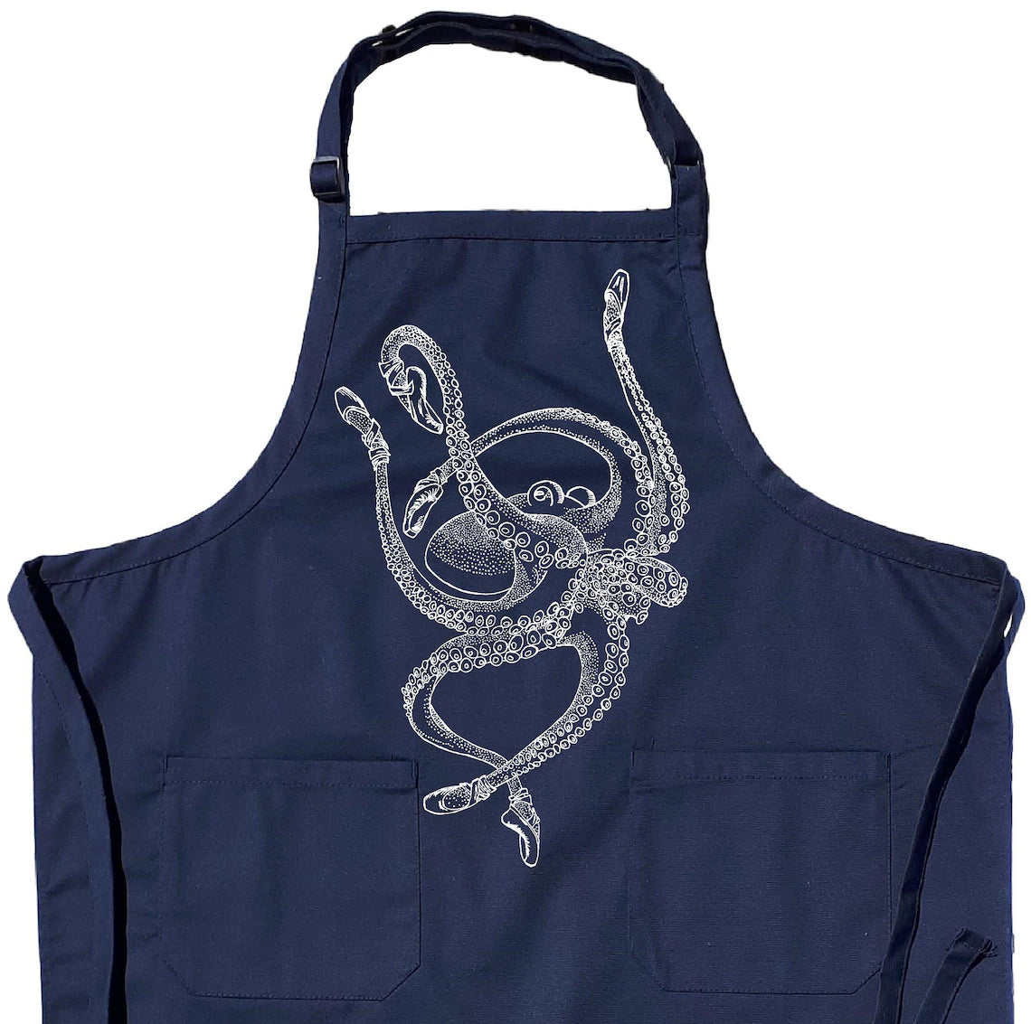 Octopus Ballet Dancer Chef's Apron with Pockets