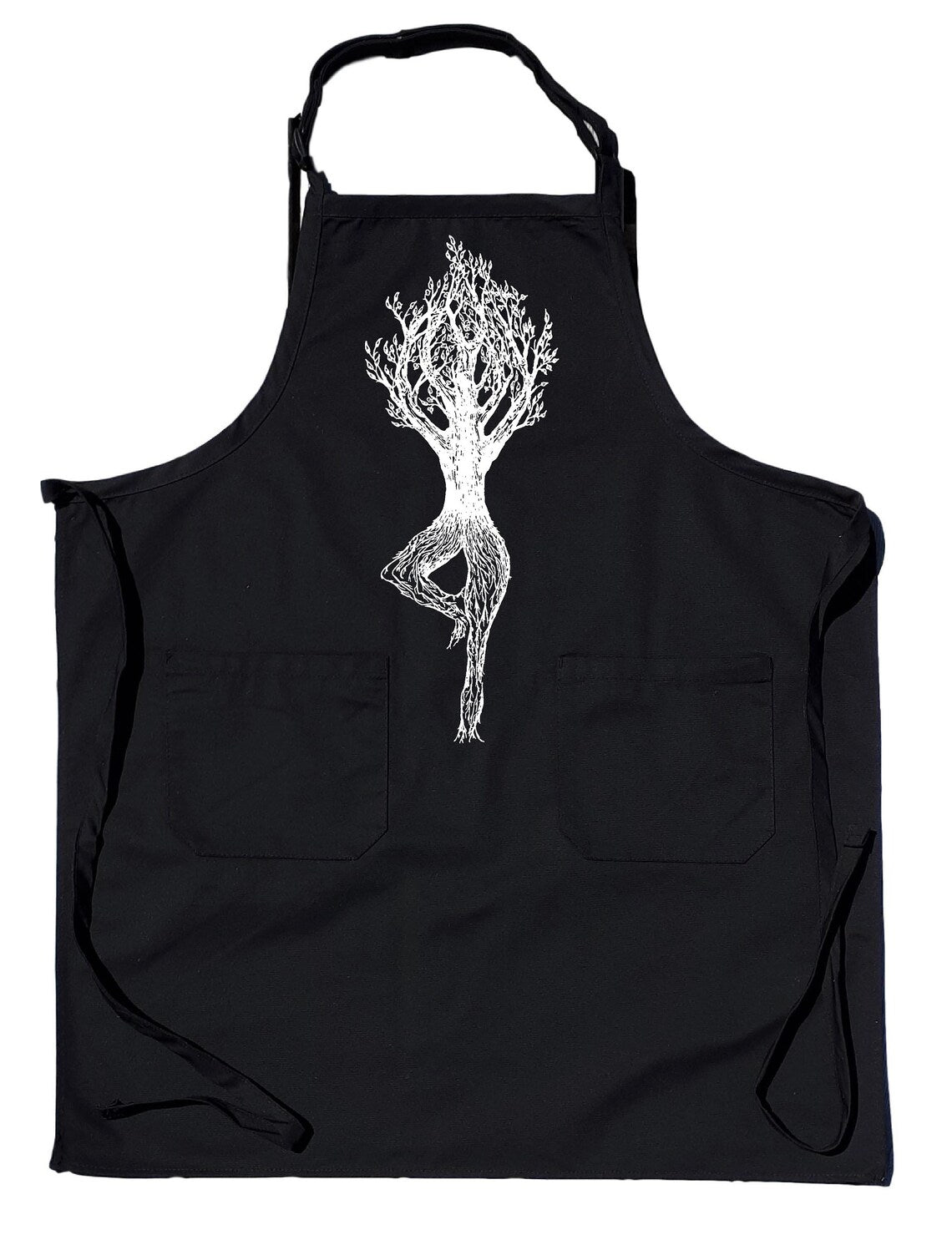 Tree Pose Chef's Apron with Pockets