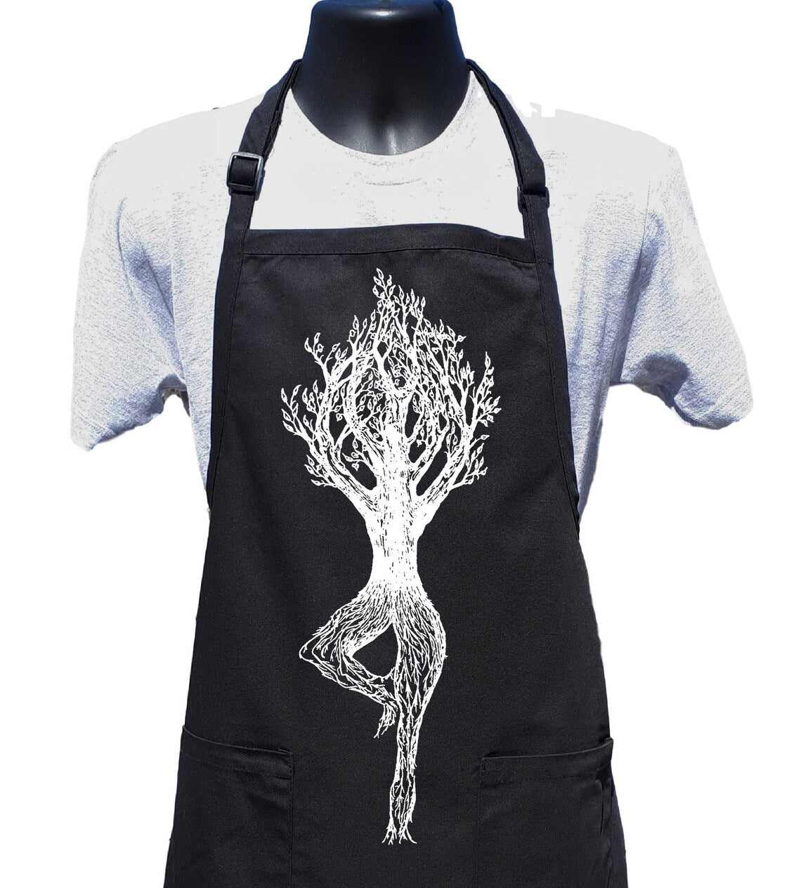 Tree Pose Chef's Apron with Pockets