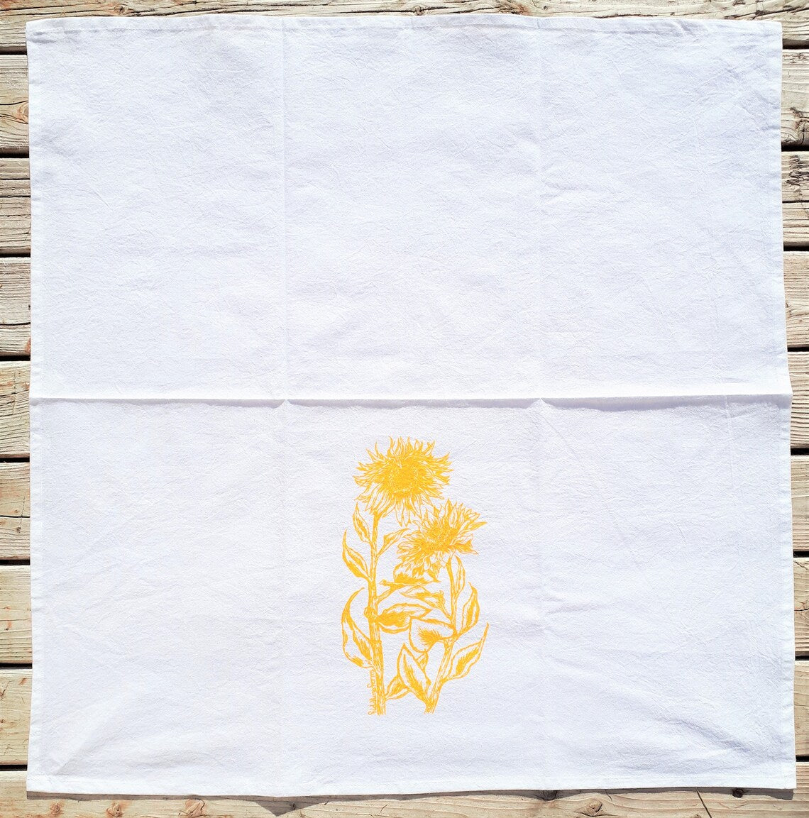 Sunflowers Flour Sack Tea Towel