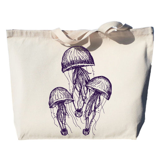 Jellyfish Large Heavyweight Canvas Tote
