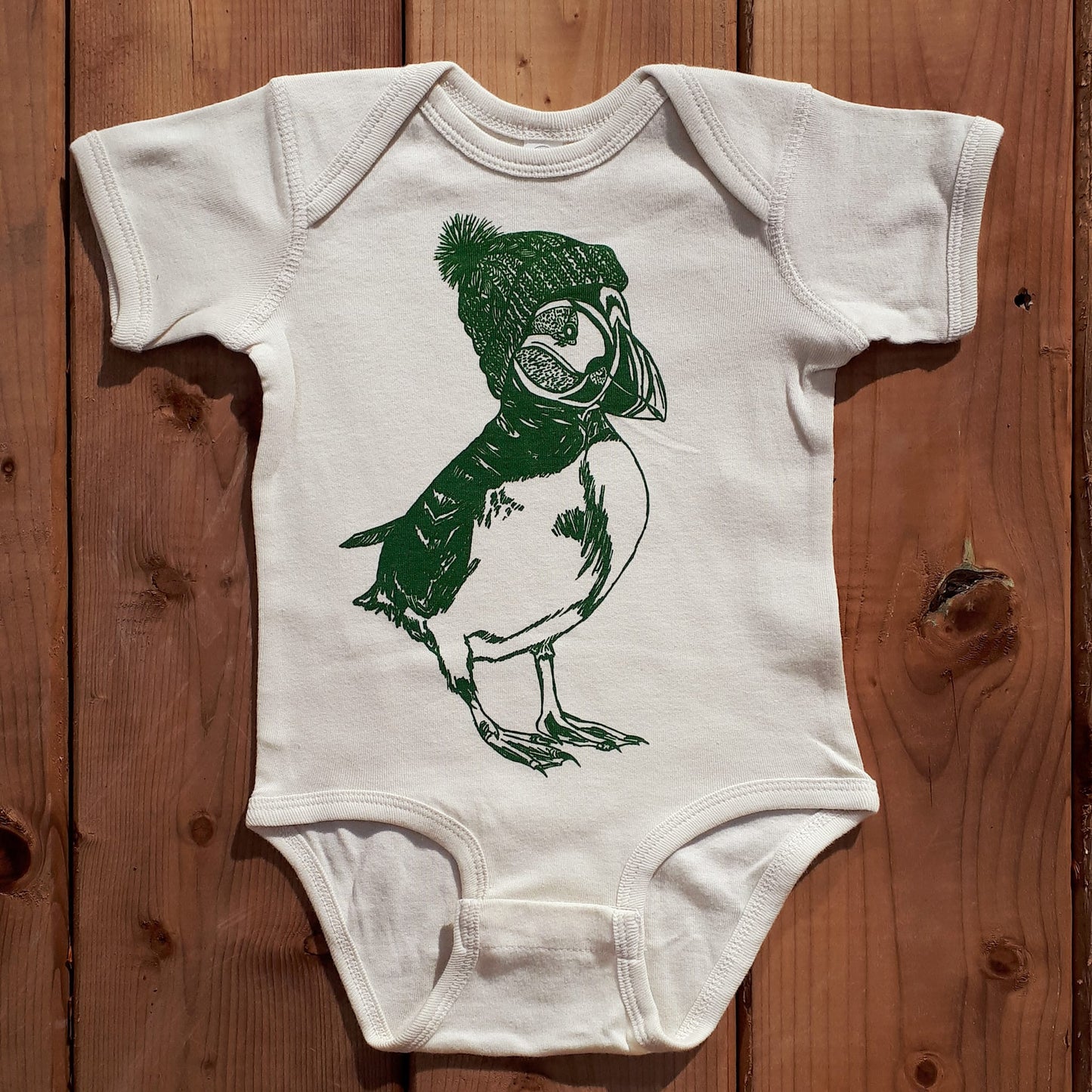 Puffin in a Pom Pom Hat Infant Bodysuit