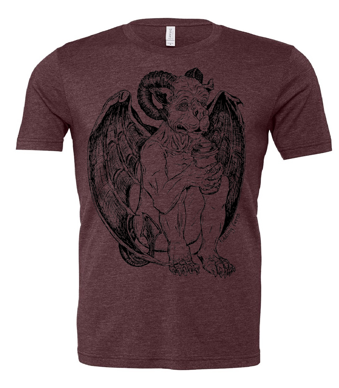 Gargoyle Drinking Coffee Unisex T Shirt