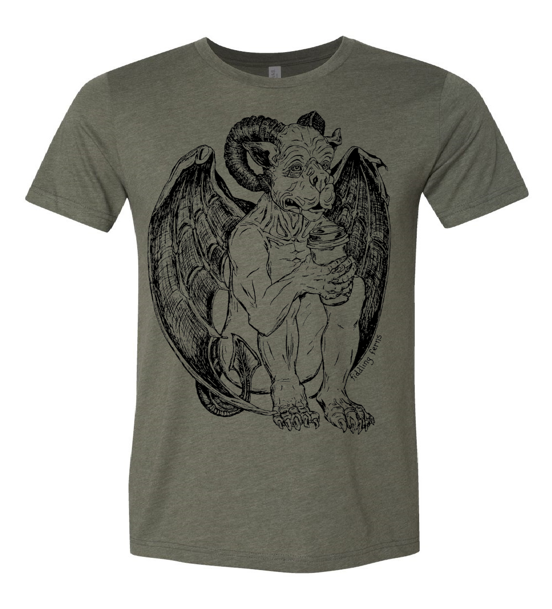 Gargoyle Drinking Coffee Unisex T Shirt