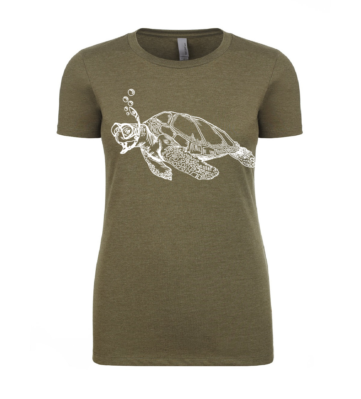 Snorkeling Sea Turtle Ladies T Shirt