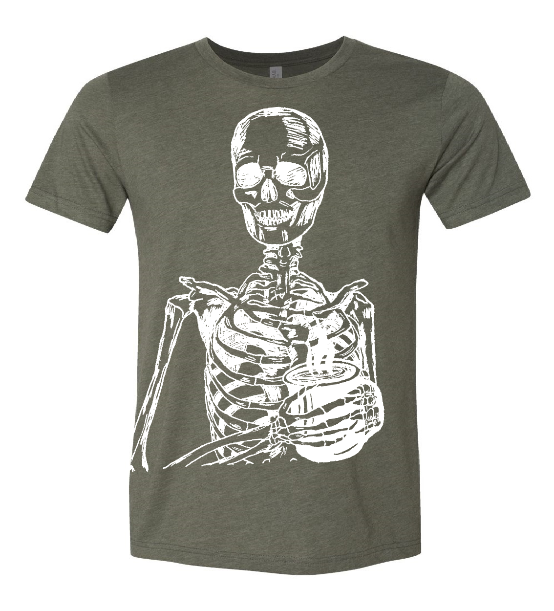 Skeleton Drinking Coffee Unisex T Shirt