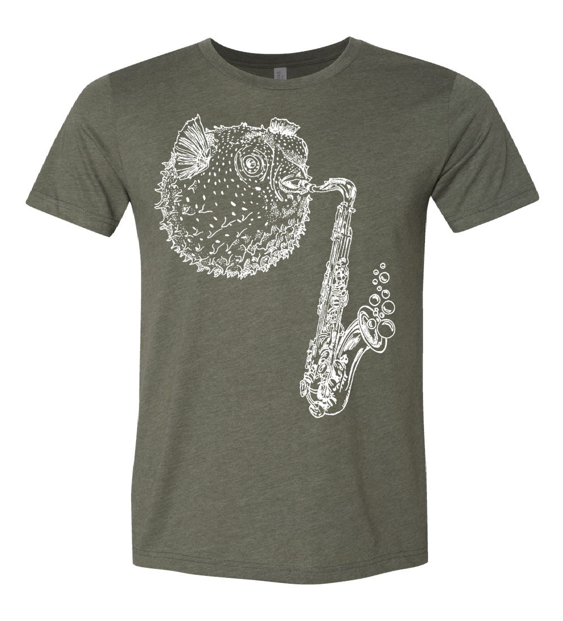 Blowfish Playing Saxophone Unisex T Shirt