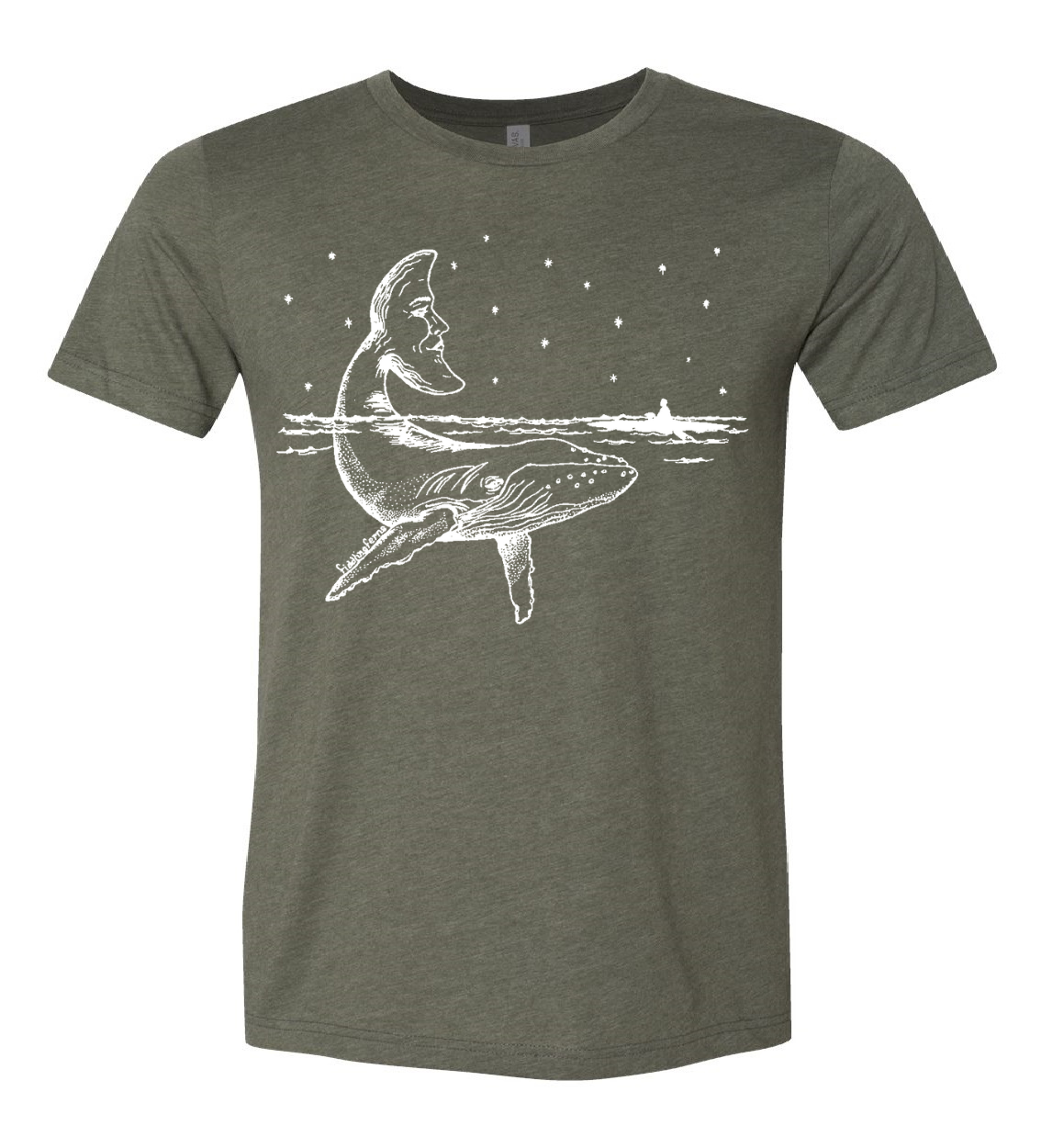 Whale with a Moon Tail Unisex T Shirt