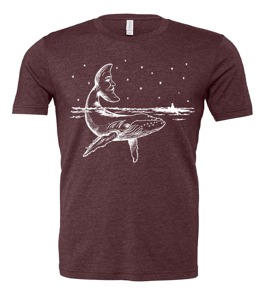 Whale with a Moon Tail Unisex T Shirt