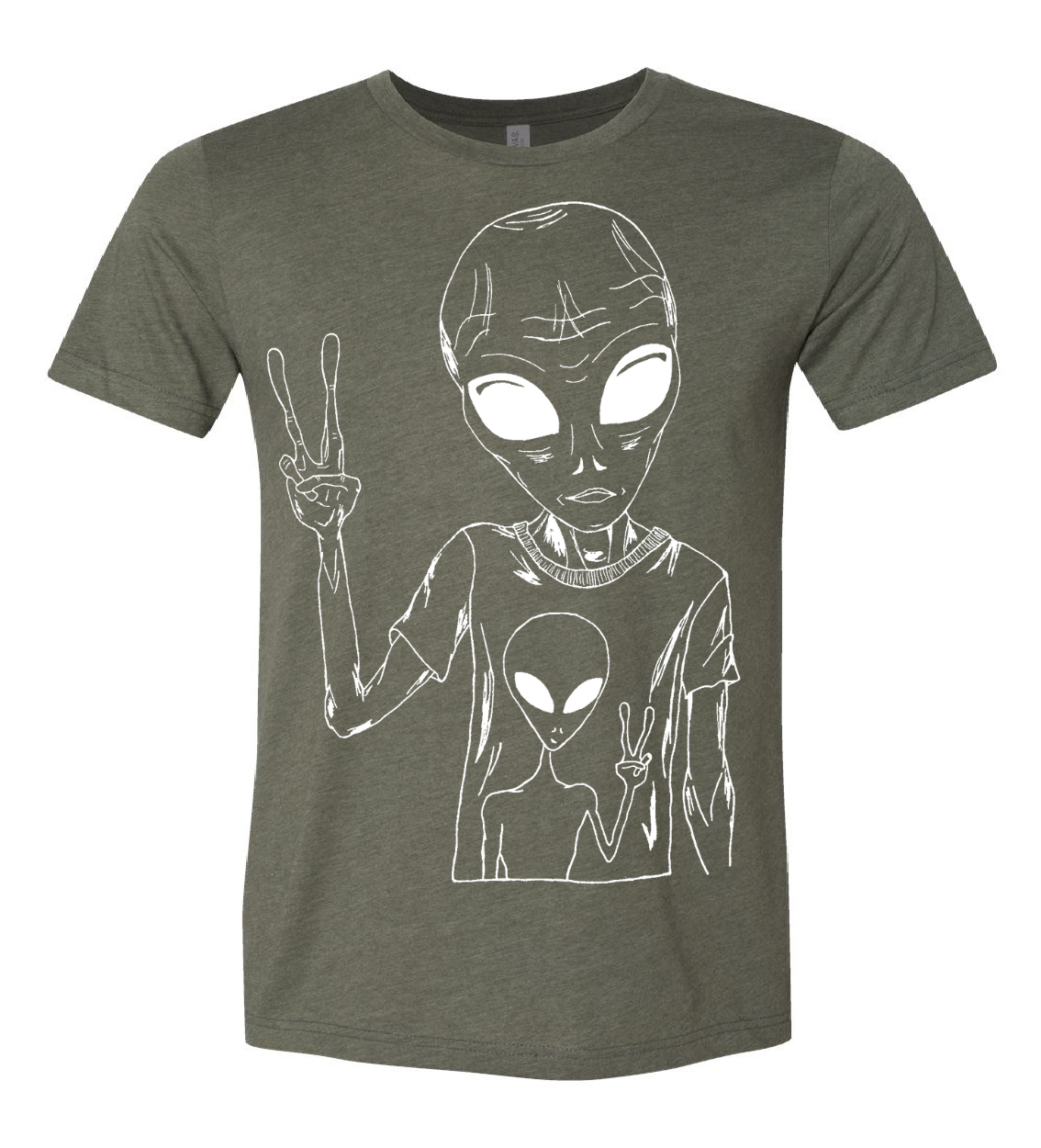 Alien Wearing an Alien T-Shirt Unisex T Shirt