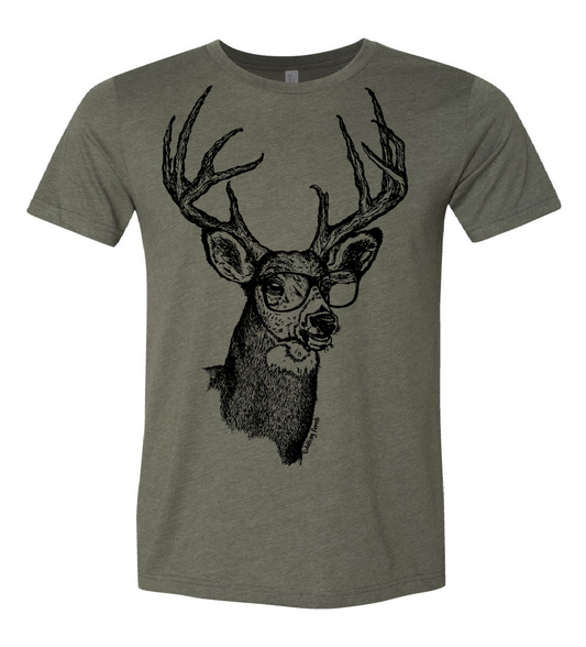 Handsome Buck with Glasses Unisex T Shirt