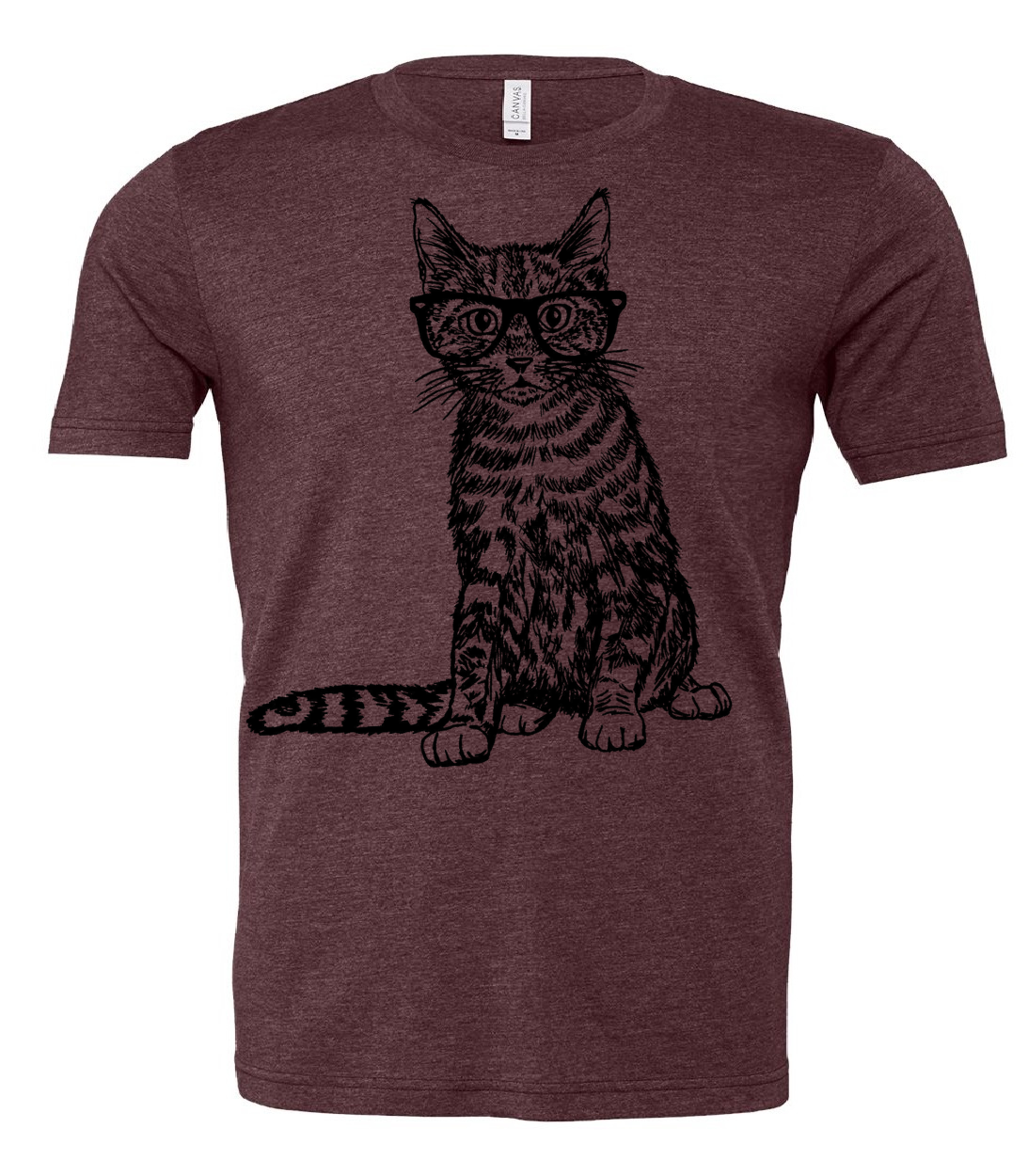 Cat Wearing Glasses Unisex T Shirt